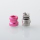 Rekavape Mission XV KB2 Style Replacement Integrated Drip Tip + Button Set for dotMod dotAIO V2 Pod - Pink, Glow-in-the-Dark