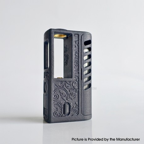 Rekavape BMM.38 Aio Style 60W Boro Box Mod - Black Flower Pattern, 1~60W, 1 x 18650 / 21700, 3D Print