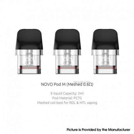 [Ships from Bonded Warehouse] Authentic SMOK Novo Pod Cartridge for NOVO Pro, Novo GT Pod, Novo GT Box Kit - 0.6ohm, 2ml (3 PCS)