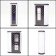 SXK SVA KIMAIO Style 60W AIO All In One Box Mod - White, Carbon Fiber + POM, 1~60W, 1 x 18650, Evolv DNA 60 Chip