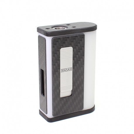 SXK SVA KIMAIO Style 60W AIO All In One Box Mod - White, Carbon Fiber + POM, 1~60W, 1 x 18650, Evolv DNA 60 Chip