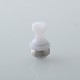 SXK Monarchy Rook Style MTL Drip Tip for BB / Billet / Boro AIO Box Mod - White, POM + Stainless Steel