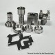 MISSION XV Astra Style RBA Bridge for Billet / Boro Mod - Black, 316SS, 5 PCS Air Pin 1.2, 2.0, 2.5, 3.0, 3.5mm