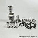 MISSION XV Astra Style RBA Bridge for Billet / Boro Mod - Silver, 316SS, 5 PCS Air Pin 1.2, 2.0, 2.5, 3.0, 3.5mm