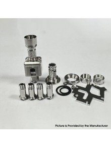 MISSION XV Astra Style RBA Bridge for Billet / Boro Mod - Silver, 316SS, 5 PCS Air Pin 1.2, 2.0, 2.5, 3.0, 3.5mm