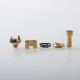 UnKwn Glitch RBA Style RBA Bridge for Billet / BB / Boro Mod - Gold, 6 PCS Air Pin 1.2 / 2.5 / 3.0 / 3.5 / 4.0 / 4.5mm