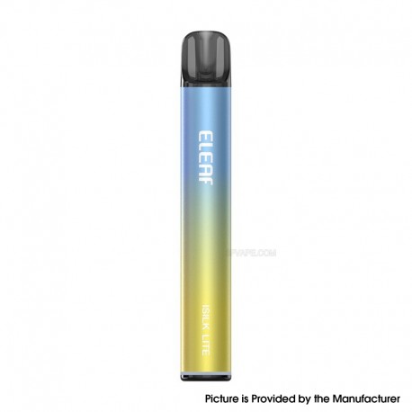 [Ships from Bonded Warehouse] Authentic Eleaf iSilk Lite 10W Pod System Kit - Blue-Yellow Gradient, 500mAh, 2ml, 1.0ohm