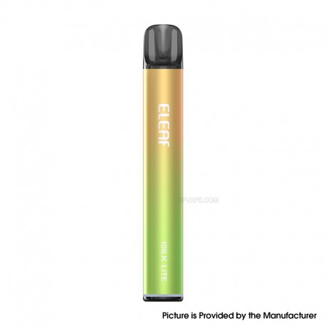 [Ships from Bonded Warehouse] Authentic Eleaf iSilk Lite 10W Pod System Kit - Yellow-Green Gradient, 500mAh, 2ml, 1.0ohm