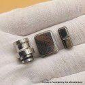 Replacement Drip Tip + Fire Button + VW Button Set for dotMod x Sturdy MFG Co Mod - Silver, Stainless Steel