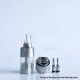 Rekavape BY-KA L Style MTL RTA Atomizer - Silver, 3ml, 1.2, 1.4, 1.7mm, 19mm Diameter