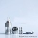 Rekavape BY-KA L Style MTL RTA Atomizer - Silver, 3ml, 1.2, 1.4, 1.7mm, 19mm Diameter