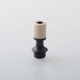 Authentic Auguse V3 510 Drip Tip for RTA / RDA / RDTA Atomizer - Black + Beige, SS + PEEK