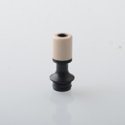 Authentic Auguse V3 510 Drip Tip for RTA / RDA / RDTA Atomizer - Black + Beige, SS + PEEK