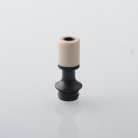 Authentic Auguse V3 510 Drip Tip for RTA / RDA / RDTA Atomizer - Black + Beige, SS + PEEK