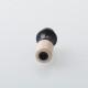 Authentic Auguse V3 510 Drip Tip for RTA / RDA / RDTA Atomizer - Black + Beige, SS + PEEK