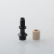 Authentic Auguse V3 510 Drip Tip for RTA / RDA / RDTA Atomizer - Black + Beige, SS + PEEK