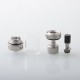 Authentic Auguse V3 RTA Atomizer - Matte Silver, 4ml, 9 x Air Pins 0.8, 0.9, 1.0, 1.2, 1.4, 2 x 0.8, 2 x 0.9, 2 x 1.0, 2 x 1.2mm