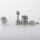 Rekavape BY KA V10 Nano Combo Radiator Style MTL RTA Atomizer - Silver + Translucent, 316SS + PCTG, 3.5ml, 22mm