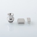 Replacement Drip Tip + Fire Button + VW Button Set for dotMod x Sturdy MFG Co Mod - Silver, Stainless Steel