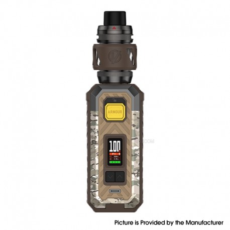 [Ships from Bonded Warehouse] Authentic Vaporesso Armour S 100W Mod Kit with iTank T Atomizer 6ml - Camo Brown, VW 5~100W