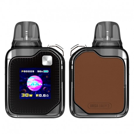 [Ships from Bonded Warehouse] Authentic Lost Vape Ursa Baby 3 Pod System Kit - Shadow Mocha, 1000mAh, 2.5ml, 0.6ohm / 0.8ohm