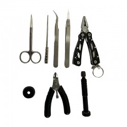 Authentic Thunder Cloud MV Pro Built Tool Kit - Screwdriver, Pliers, Scissors, Tweezers, Cutters, Coil Jig, Stand