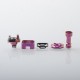 Rekavape UnKwn Glitch Style RBA Bridge for Billet / Boro Mod - Purple, Titanium, 8 PCS Air Pin 1, 1.2, 2, 2.5, 3, 3.5, 4, 4.5mm