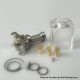 Monarchy iMobb Style RBA Bridge with Boro Tank for Billet / BB / Boro Mod - Silver, 4 PCS Air Pin 1.0, 2.0, 3.0 / 3,5mm