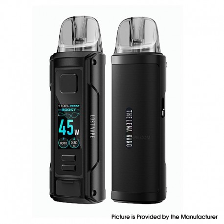 [Ships from Bonded Warehouse] Authentic Lost Vape Thelema Nano Pod System Kit - Midnight Black, 1400mAh, 3ml, 0.6 / 0.8ohm