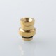 Replacement Drip Tip + Fire Button + VW Button Set for dotMod x Sturdy MFG Co Mod - Gold, Stainless Steel