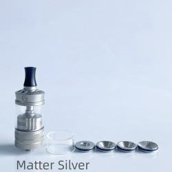 Rekavape G-Class Style MTL RTA Atomizer - Matte Silver, 3.5ml, 3 PCS Air Pin 1.0, 1.2, 1.5mm, 22mm Diameter