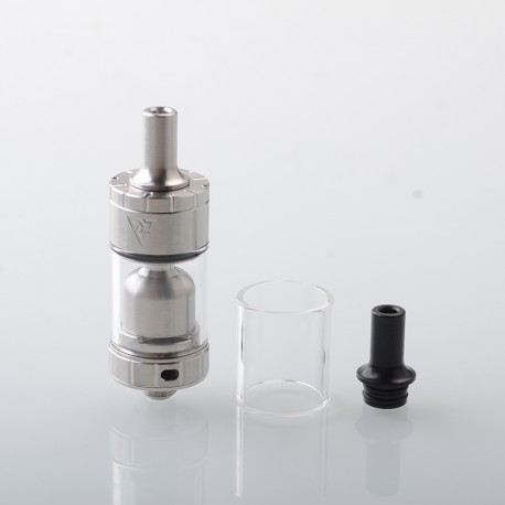 Authentic Ambition Mods TRINITY MTL RTA Atomizer - Silver, 2ml, 4 PCS Pins: 0.8, 1.0, 1.2, 1.4mm, 19mm Diameter