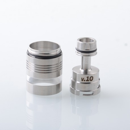 Rekavape BY KA V10 Nano Combo Radiator Style Replacement Tank Tube - Silver + Translucent, 316SS + PCTG, 3.5ml