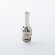 510 Drip Tip for RDA / RTA / RDTA Atomizer - Silver + Beige, 360 Degree Rotatable Mouthpiece, SS + PEEK