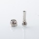 510 Drip Tip for RDA / RTA / RDTA Atomizer - Silver + Beige, 360 Degree Rotatable Mouthpiece, SS + PEEK