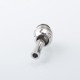 510 Drip Tip for RDA / RTA / RDTA Atomizer - Silver, 360 Degree Rotatable Mouthpiece