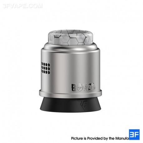 Authentic Thunder Cloud Bonza Pro RDA Rebuildable Dripping Atomizer - Silver, Single / Dual Coil, BF Pin, 25mm Diameter