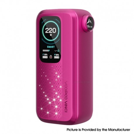 [Ships from Bonded Warehouse] Authentic VOOPOO VINCI Spark220 220W Box Mod - Rose Red, VW 5~220W, 2 x 18650