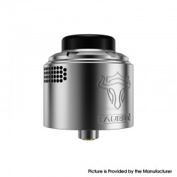 Authentic Thunderhead Creations Tauren Vortex 30 RDA Atomizer - Silver, BF Pin, 30mm Diameter