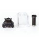 SXK Monarchy iMobb Style RBA Bridge with Boro Tank for Billet / BB / Boro Mod - Black, 6 PCS Air Pin 1, 1.2, 2.5, 3, 3.5, 4mm