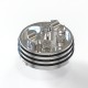 Authentic Auguse Kuaifu 22mm RTA Atomizer - Silver, 4.0ml, 2 x 0.9mm, 2 x 0.8mm, 2 x 1.0mm, 2 x 1.2mm, 1 x Non Porous, 22mm