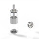 Authentic Auguse Kuaifu 22mm RTA Atomizer - Silver, 4.0ml, 2 x 0.9mm, 2 x 0.8mm, 2 x 1.0mm, 2 x 1.2mm, 1 x Non Porous, 22mm