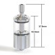 Authentic Auguse Kuaifu 22mm RTA Atomizer - Silver, 4.0ml, 2 x 0.9mm, 2 x 0.8mm, 2 x 1.0mm, 2 x 1.2mm, 1 x Non Porous, 22mm