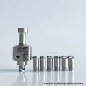 Rekavape Wick'd Bridg'D Alpha Style RBA Bridge for Billet / Boro Mod - Silver, 316SS, Air Pin 1.2, 2.0, 2.5, 3.0, 3.5, 4, 4.5mm