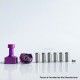 Rekavape Wick'd Bridg'D Alpha Style RBA Bridge for Billet / Boro Mod - Purple, Titanium, Air Pin 1.2, 2, 2.5, 3, 3.5, 4, 4.5mm