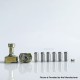 Rekavape Wick'd Bridg'D Alpha Style RBA Bridge for Billet / Boro Mod - Gold, Titanium, Air Pin 1.2, 2, 2.5, 3, 3.5, 4, 4.5mm