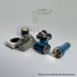 Sturdy One Style RBA Tank Kit for dotMod dotAIO V1 / V2 / V2 Lite / BB / Billet / Boro Mod - Nautica Blue, 1, 2, 2.5, 3.0, 4.0mm