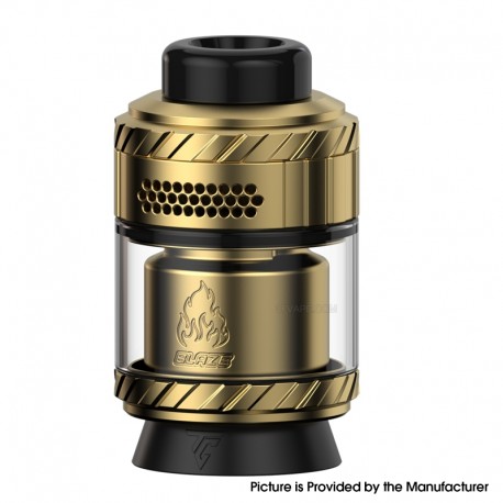 Authentic Thunder Cloud Blaze Pro Max RTA Atomizer - Gold, 5.0 / 8.5ml, 28mm Diameter