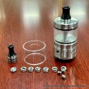 NOLA Style RTA Rebuildbale Atomizer - Silver, 3.2ml, Air Pin 0.8, 1.2, 1.5, 1.8, 2.0, 2.5, 3.0, 3.5mm, 22mm Diameter