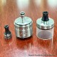 NOLA Style RTA Rebuildbale Atomizer - Silver, 3.2ml, Air Pin 0.8, 1.2, 1.5, 1.8, 2.0, 2.5, 3.0, 3.5mm, 22mm Diameter